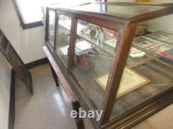 Antique Show Case Jewelry Store Tobacco Shop Museum Collector Display Oak 1910