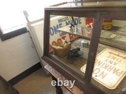 Antique Show Case Jewelry Store Tobacco Shop Museum Collector Display Oak 1910