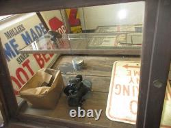Antique Show Case Jewelry Store Tobacco Shop Museum Collector Display Oak 1910