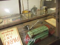 Antique Show Case Jewelry Store Tobacco Shop Museum Collector Display Oak 1910
