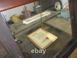 Antique Show Case Jewelry Store Tobacco Shop Museum Collector Display Oak 1910