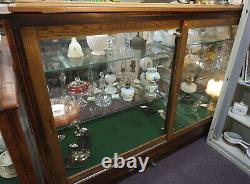 Antique Slant Front Wood Six Feet Wide Country Store Display Case