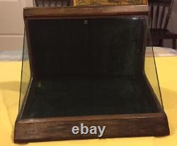 Antique Small Slant Front Display Case Country Store Countertop-nice Condition