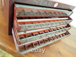 Antique Star Twist Mercerized Sewing Thread Display Store Case 1920s American