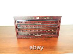 Antique Star Twist Mercerized Sewing Thread Display Store Case 1920s American