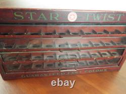 Antique Star Twist Mercerized Sewing Thread Display Store Case 1920s American