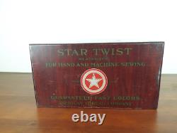 Antique Star Twist Mercerized Sewing Thread Display Store Case 1920s American