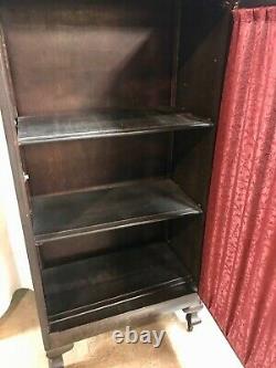 Antique Storage Cabinet Book Case Vintage Display LP Records Player Piano Rolls