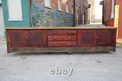 Antique Store Counter Bar Wood Countertop Kitchen island primitive country