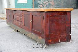 Antique Store Counter Bar Wood Countertop Kitchen island primitive country