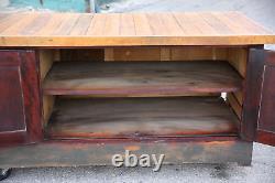 Antique Store Counter Bar Wood Countertop Kitchen island primitive country