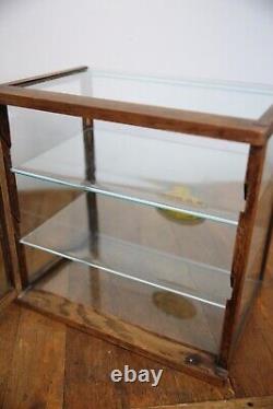 Antique Store Counter Display Case Glass Wood apothecary cabinet vintage Cigars