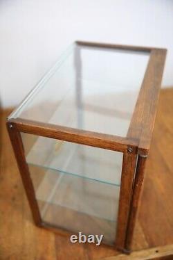 Antique Store Counter Display Case Glass Wood apothecary cabinet vintage Cigars