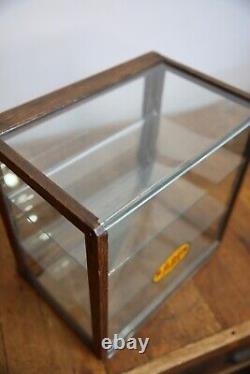 Antique Store Counter Display Case Glass Wood apothecary cabinet vintage Cigars