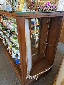 Antique Store Counter Display Case Wood & Glass 7 X 3.5 Foot Pick Up Only 76067