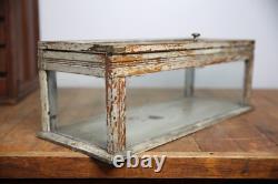 Antique Store Counter Display Case Wood apothecary cabinet vintage Glass