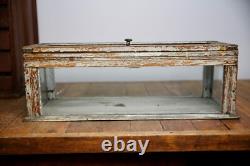 Antique Store Counter Display Case Wood apothecary cabinet vintage Glass