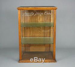 Antique Store Display Case, Purity Prize Cake, Oak & Glass, Early 20th Century