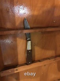 Antique Store Jackknife Oak Display Showcase Knife Storage Old Finish