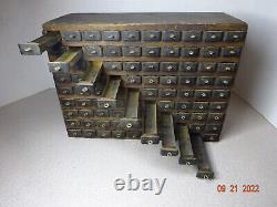 Antique Store Tiny Haberdasher Cabinet Case Storage 90 drawers 11.5 x 8.5 x 5