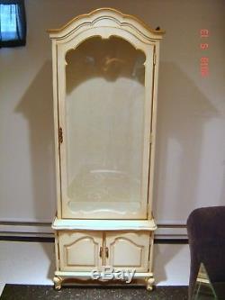Antique Style Curio Cabinet Glass Display Case with Storage
