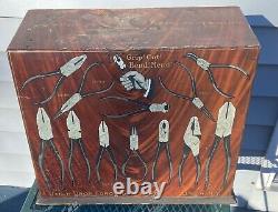 Antique Utica Tool hardware store sales Cabinet