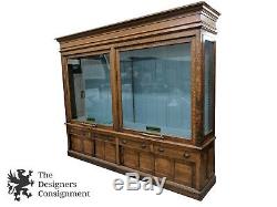 Antique Victorian Quartersawn Oak General Store Display Case Apothecary Cabinet