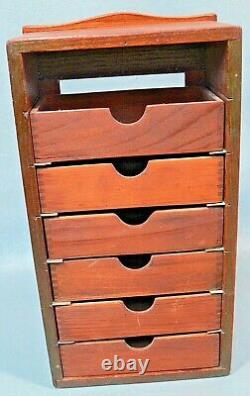 Antique/Vintage ACE COMBS Store Display Case-Wood/Glass/Drawers Barber HairDress