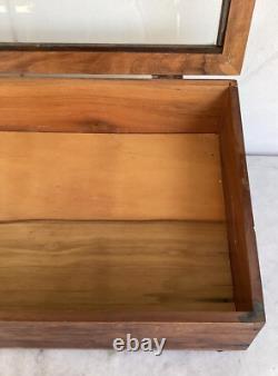 Antique Vintage Wooden Glass General Store Display Case Box