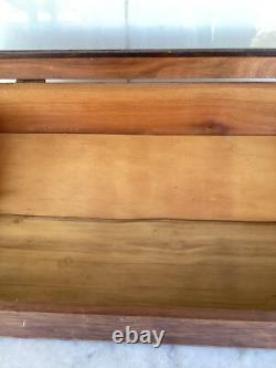 Antique Vintage Wooden Glass General Store Display Case Box