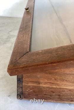 Antique Vintage Wooden Glass General Store Display Case Box