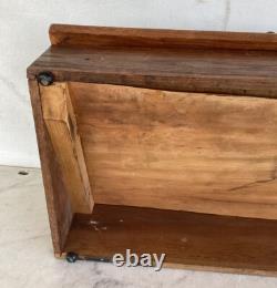Antique Vintage Wooden Glass General Store Display Case Box