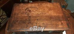 Antique WILIMANTIC 2 Two Drawer Wooden Spool Cabinet STORE DISPLAY CASE