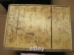 Antique Wood General Store Counter Display Case Box Mercantile Beveled Glass