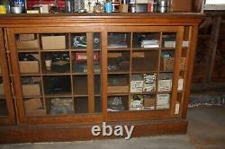 Antique Wood Glass Mercantile Store Showcase Display Cabinet 2 Vintage Barn Find