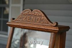 Antique ZENO Chewing Gum Countertop General/Country Store Display Cabinet Case