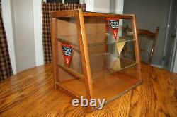Antique general store counter display case all original Tom's roasted peanuts