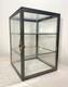 Antique handmade metal glass countertop store display show case sliding shelves