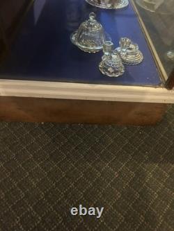 Antique oak & glass display case / Store Mercantile Counter 8' long early 1900s