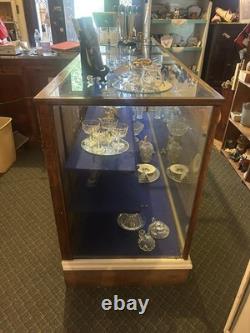 Antique oak & glass display case / Store Mercantile Counter 8' long early 1900s