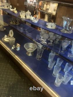 Antique oak & glass display case / Store Mercantile Counter 8' long early 1900s