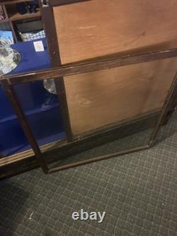 Antique oak & glass display case / Store Mercantile Counter 8' long early 1900s