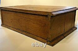 AntiqueCOUNTRY STORE CLARK ONT OAK WOOD 2 DRAWER THREAD SPOOL CABINETExc