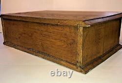 AntiqueCOUNTRY STORE CLARK ONT OAK WOOD 2 DRAWER THREAD SPOOL CABINETExc