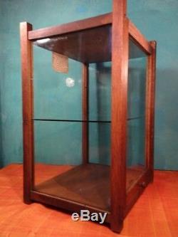 Artist or Store Display Case, Antique Oak withOriginal Watery Glass. SALE