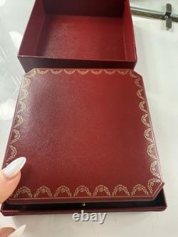 Authentic CARTIER Pendant Jewelry STORAGE DISPLAY CASE RED box Plus Puch