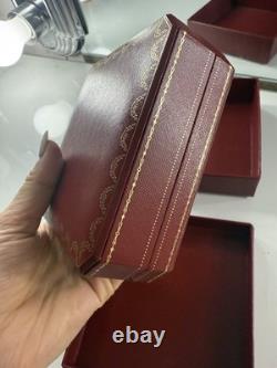 Authentic CARTIER Pendant Jewelry STORAGE DISPLAY CASE RED box Plus Puch