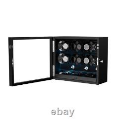Automatic 12 Watch Winder Display Case With LED Light 6 Storage Box Patent Design