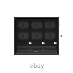Automatic 12 Watch Winder Display Case With LED Light 6 Storage Box Patent Design