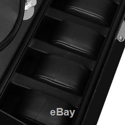 Automatic 4+6 Watch Winder Display Box Motor Rotation Storage Case PU Leather